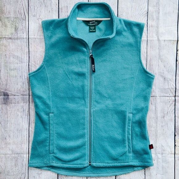 EUC Womens Small Petite Woolrich Full Zip Fleece Vest - Picture 1 of 9